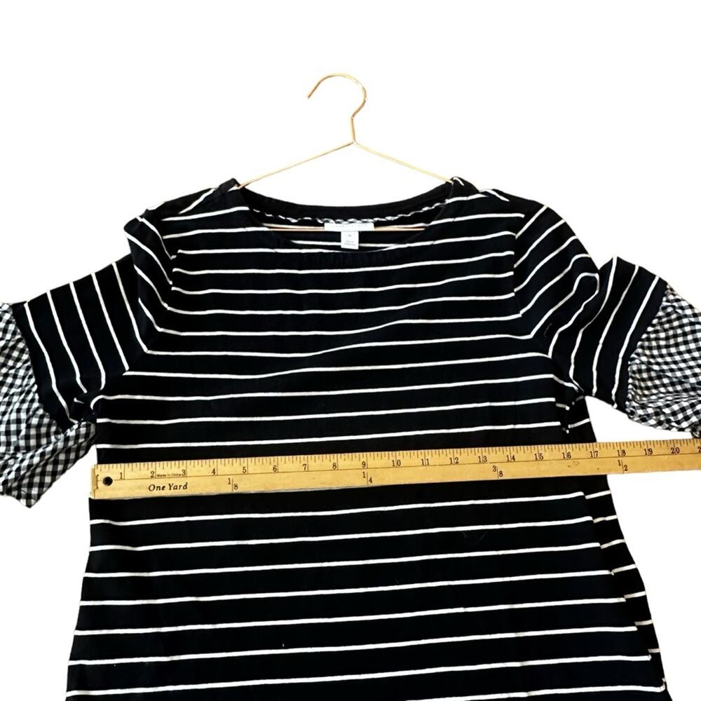 Charter Club Black and White Gingham Top - Size Small - Picture 6 of 6